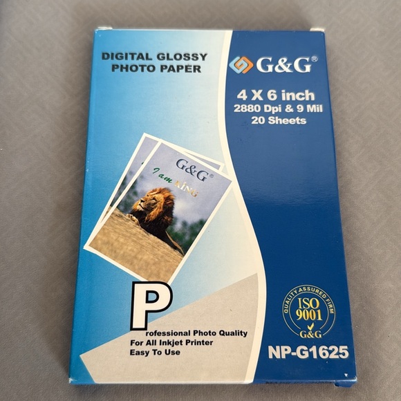 Lot of 4 Boxes G&G Digital Glossy Photo Paper 4x6 Inch 2880 Dpi 20 Sheets in box - Picture 2 of 7